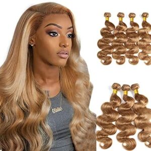 4 bundles of Cambodian Body Wave brown Hair T783