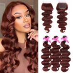 4 Bundles of Reddish Brown Peruvian Body Wave Hair R234