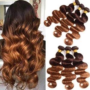 4 Bundles of Peruvian Body Wave Hair Virgin Human Hair T323