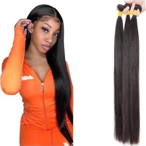 3 Bundles of  Indian Bone Straight Human Hair Virgin Straight Hair H175