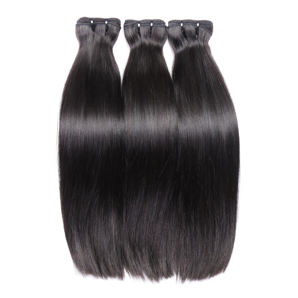 4 Bundles of 12A Super Double Drawn Bone Straight Human Hair Peruvian Hair V596 - Image 3