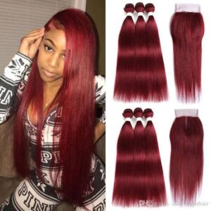 4 Bundles of Bone Straight Super Double 10A Honey Blonde Peruvian Hair
