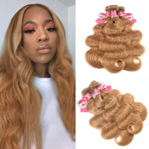 4 bundles Peruvian Hair Ash blonde body Wave V485