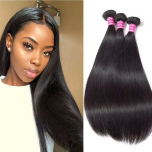 4 Bundles Super Double Drawn Bone Straight Natural Virgin 100% Human Hair Weave