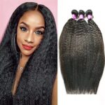 3 Bundles Kinky Straight Hair of Straight 100% Indian Human CD22N