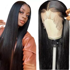 3 Bundles of double drawn bone straight 8A Virgin lace frontal human hair wigs human CD34Y